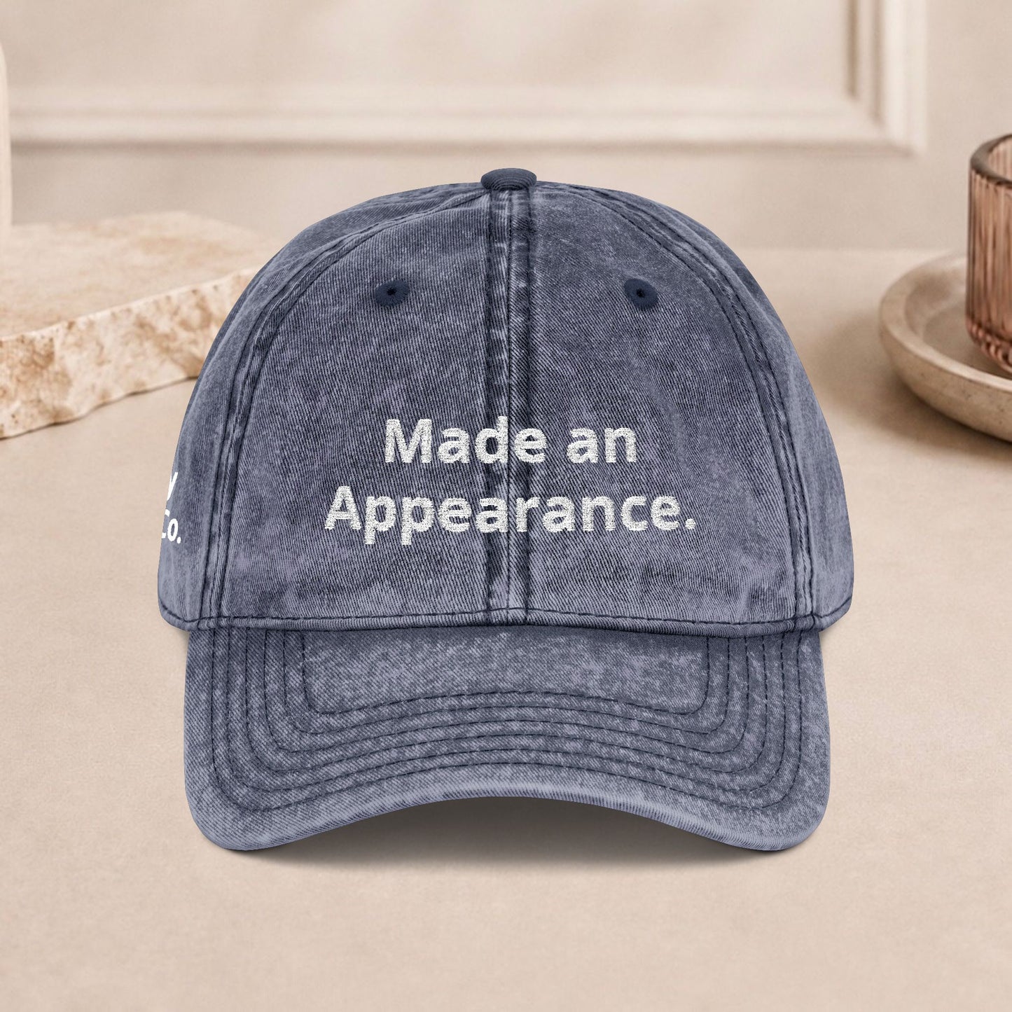 Made an Appearance. Embroidered Vintage Cap