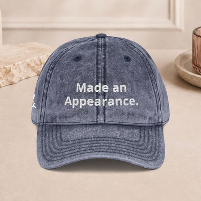Made an Appearance. Embroidered Vintage Cap