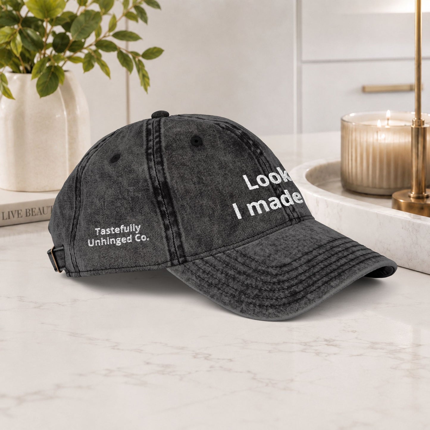 Look, I Made It. Embroidered Vintage Cap