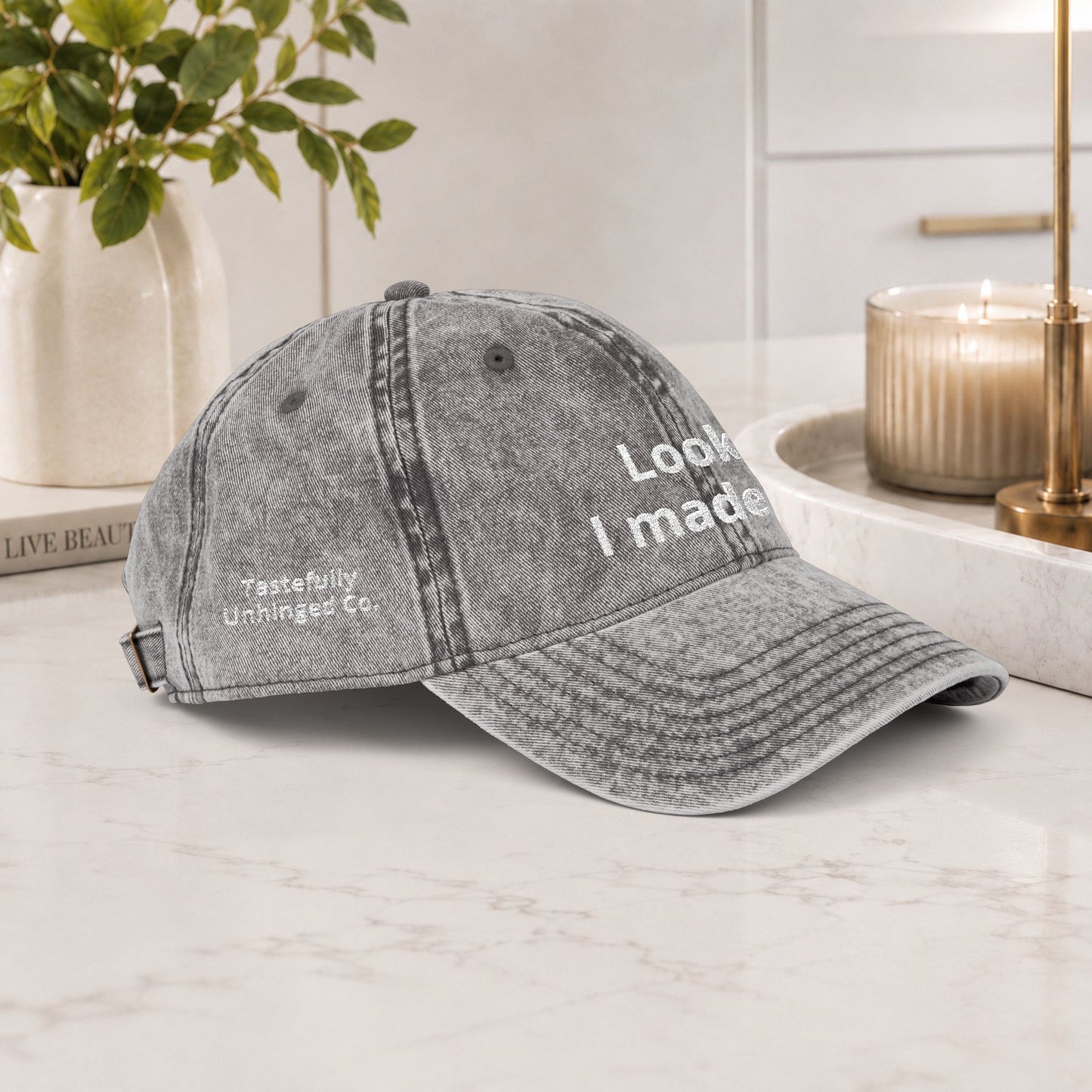 Look, I Made It. Embroidered Vintage Cap