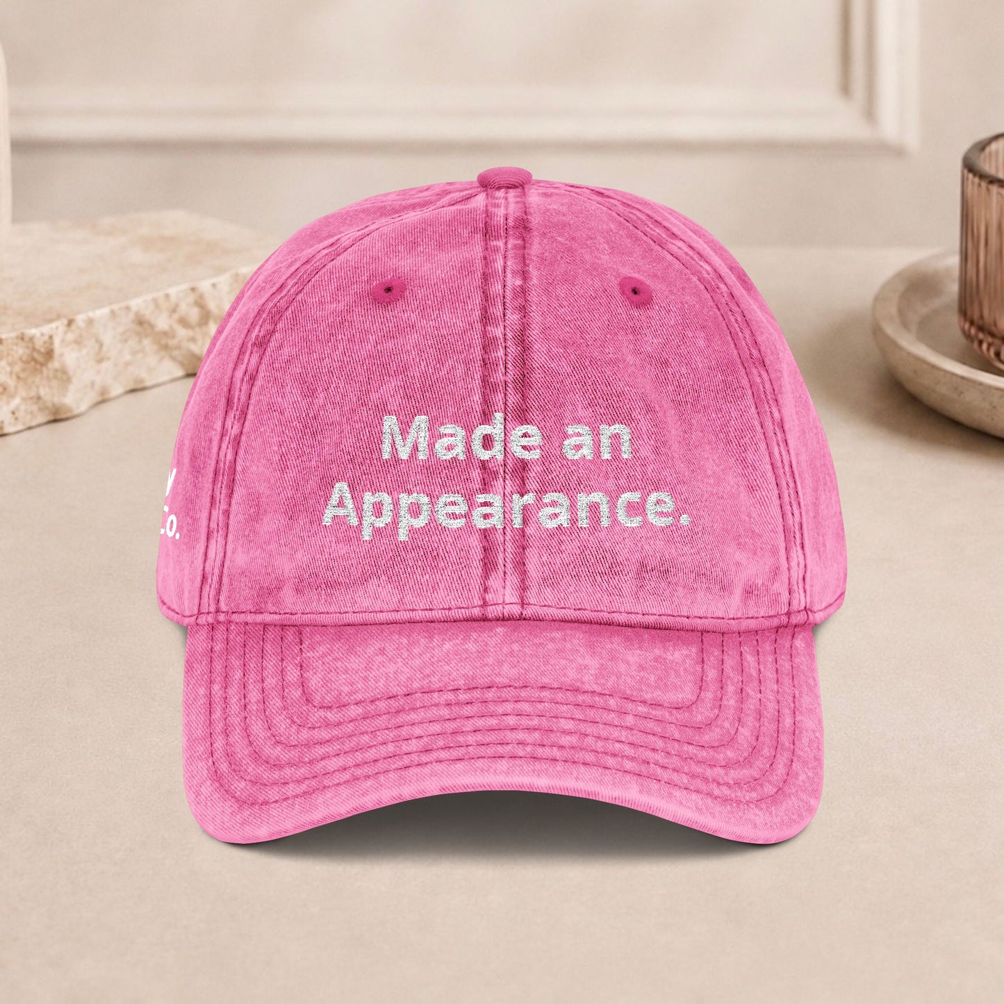 Made an Appearance. Embroidered Vintage Cap