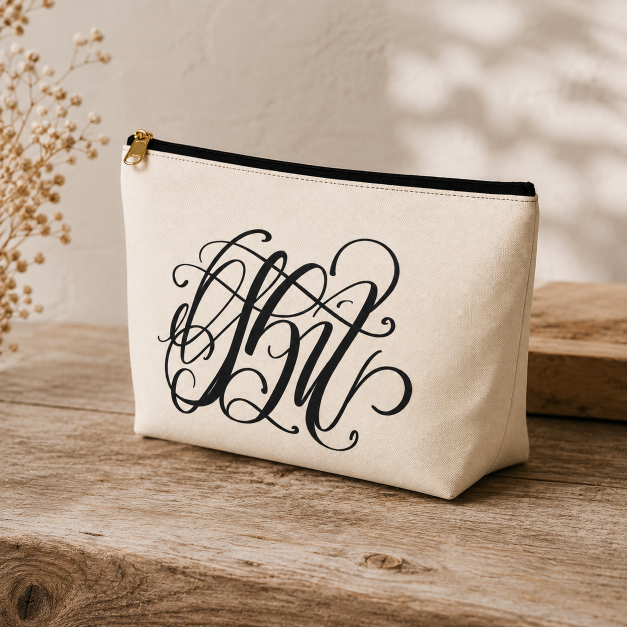 Calligraphy "Shit" Accessory Pouch