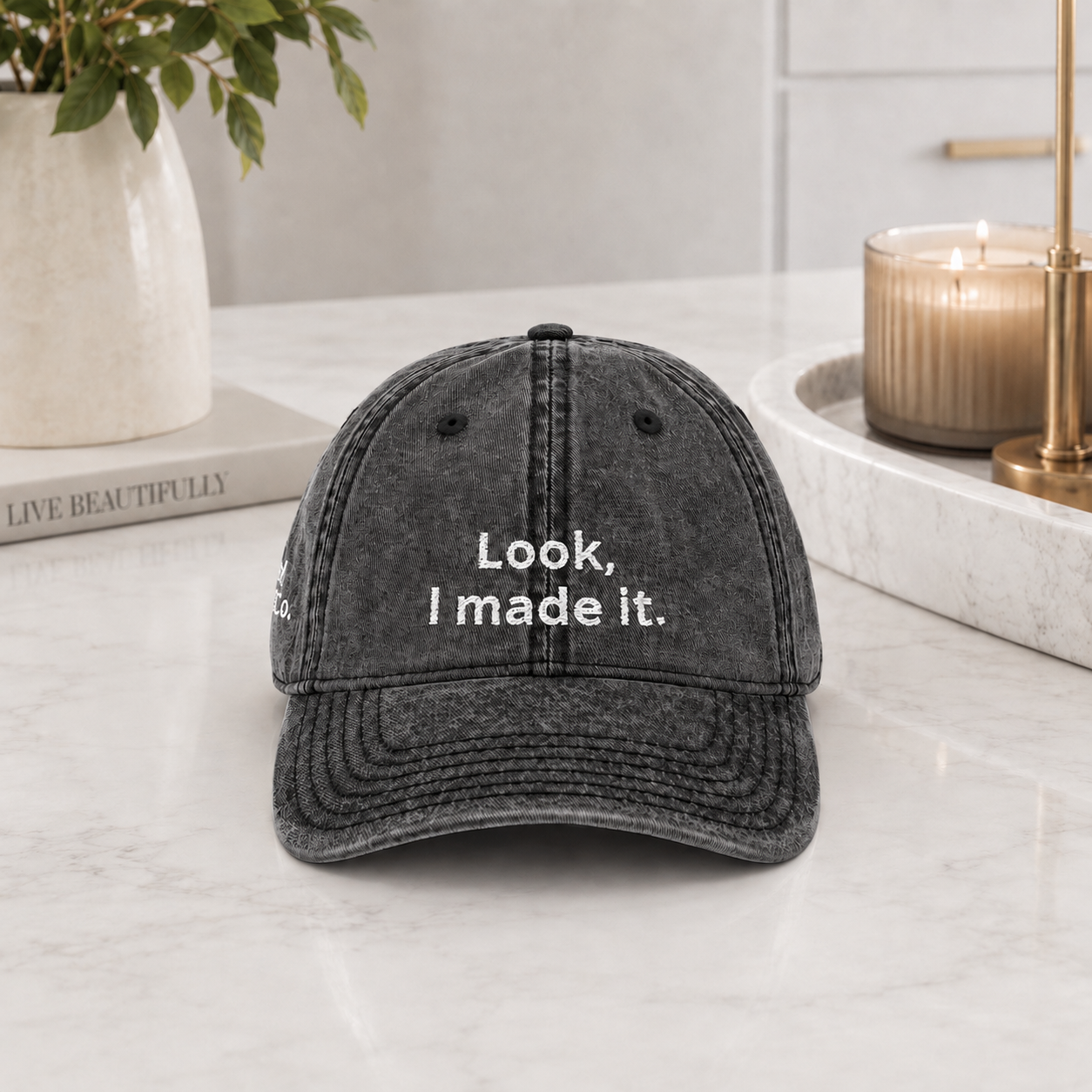 Look, I Made It. Embroidered Vintage Cap