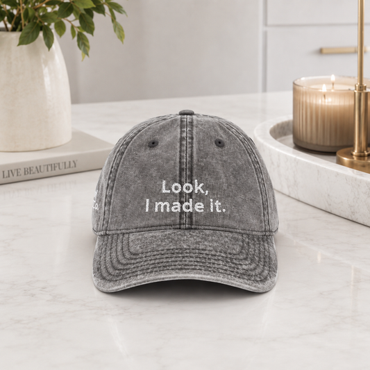 Look, I Made It. Embroidered Vintage Cap
