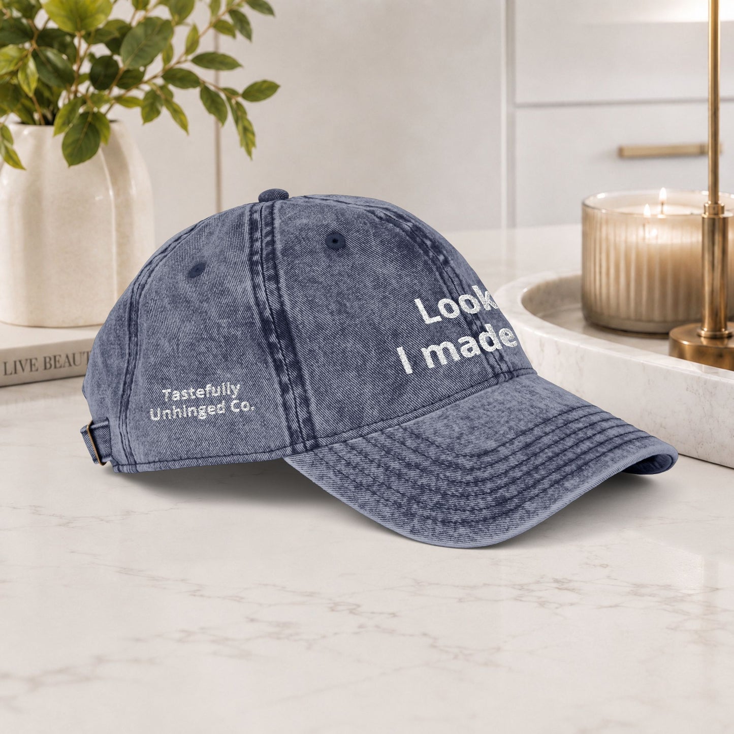 Look, I Made It. Embroidered Vintage Cap