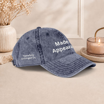 Made an Appearance. Embroidered Vintage Cap