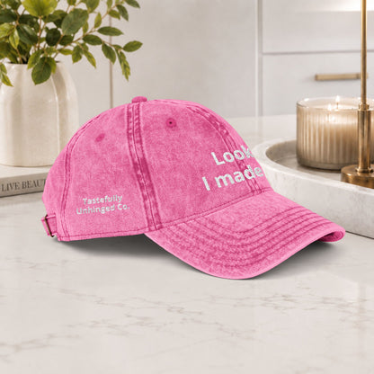 Look, I Made It. Embroidered Vintage Cap