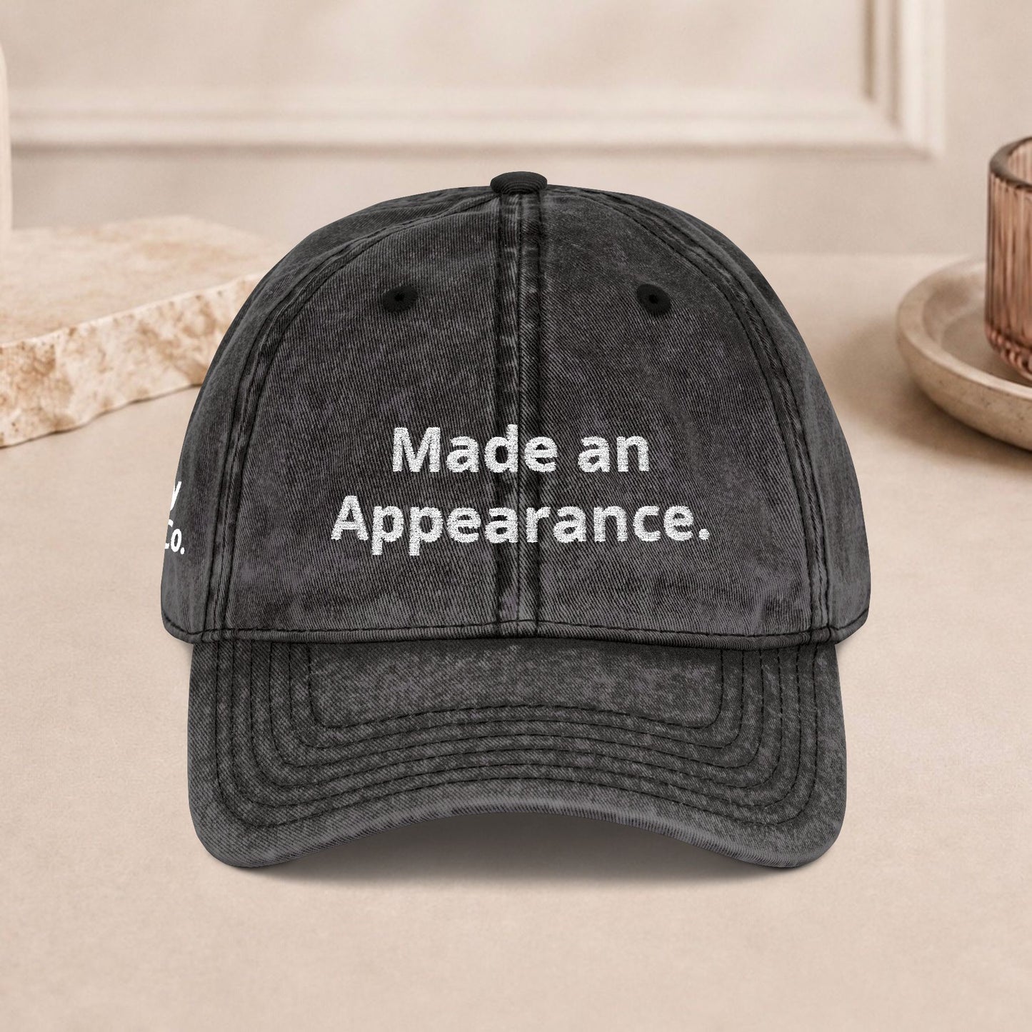 Made an Appearance. Embroidered Vintage Cap