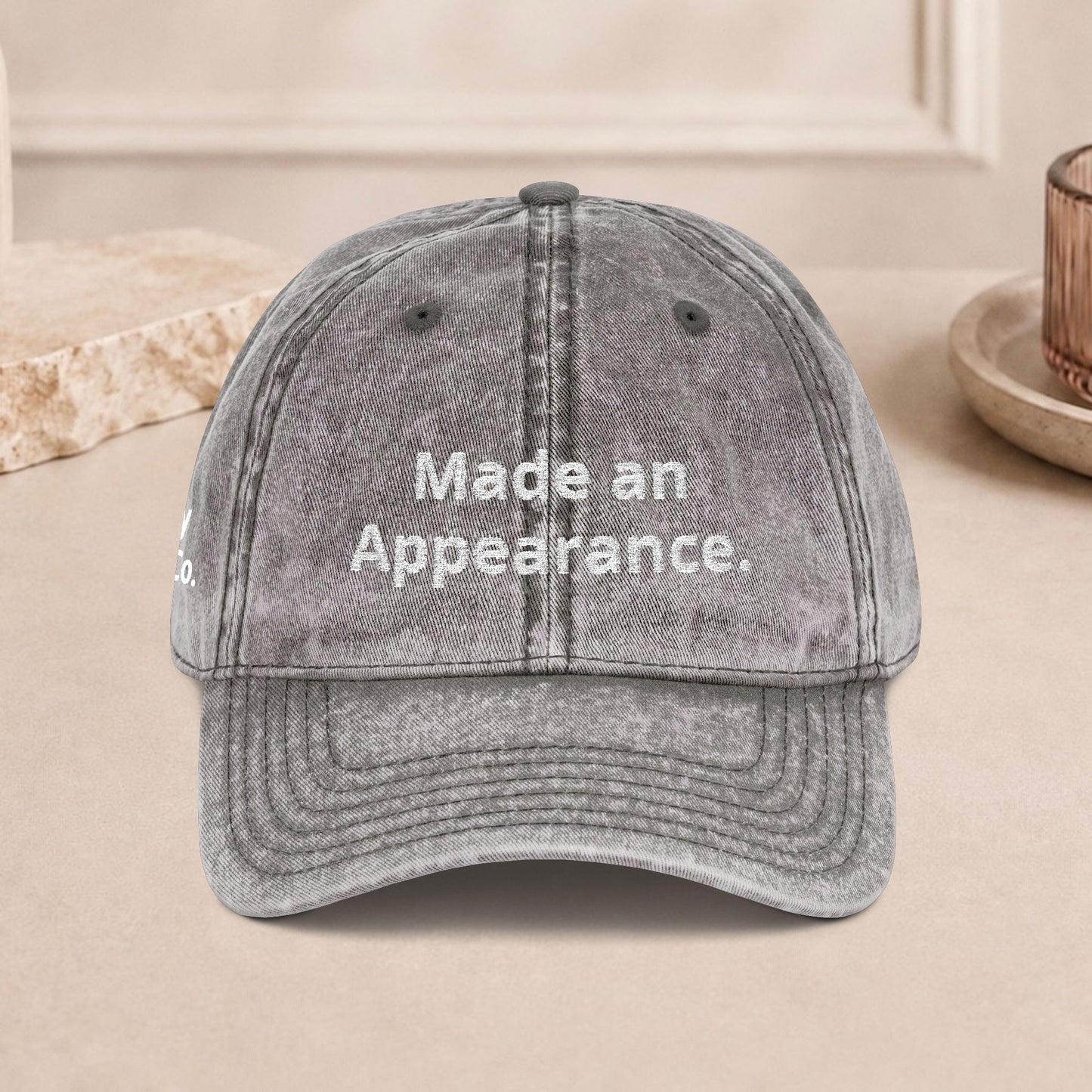 Made an Appearance. Embroidered Vintage Cap